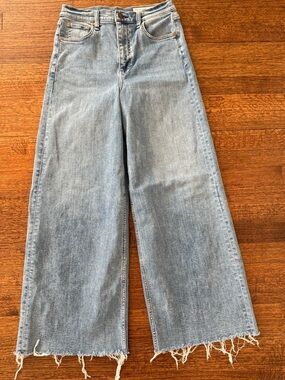 "Flexi Sofie" High-Rise Wide-Leg Ankle Jean in the Monterosso (medium blue)